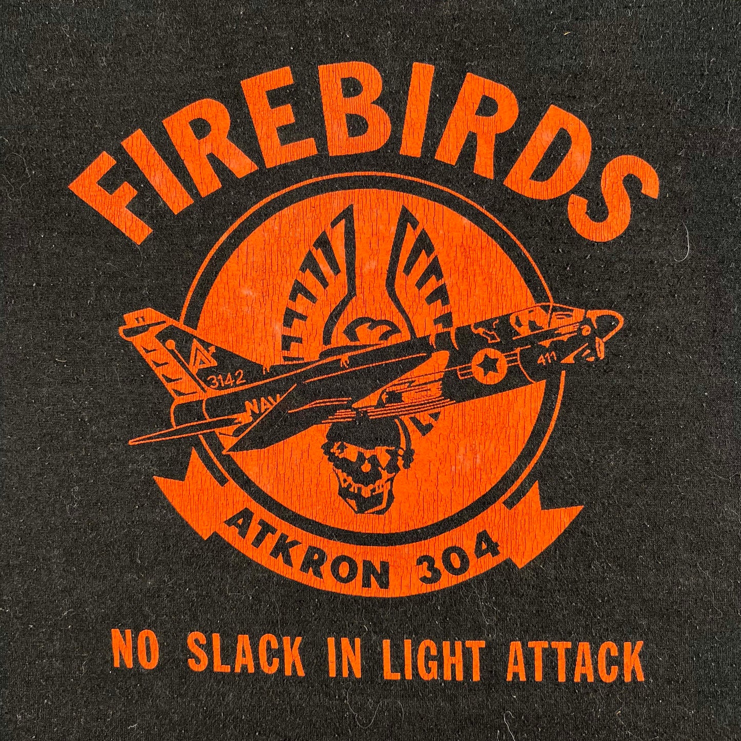 80s Black & Orange Firebirds Tee- M