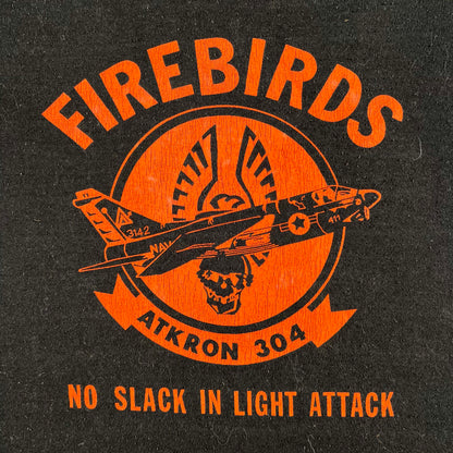 80s Black & Orange Firebirds Tee- M