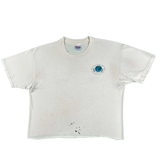 90s Tulane School of Health World Flags Crop Tee- XL