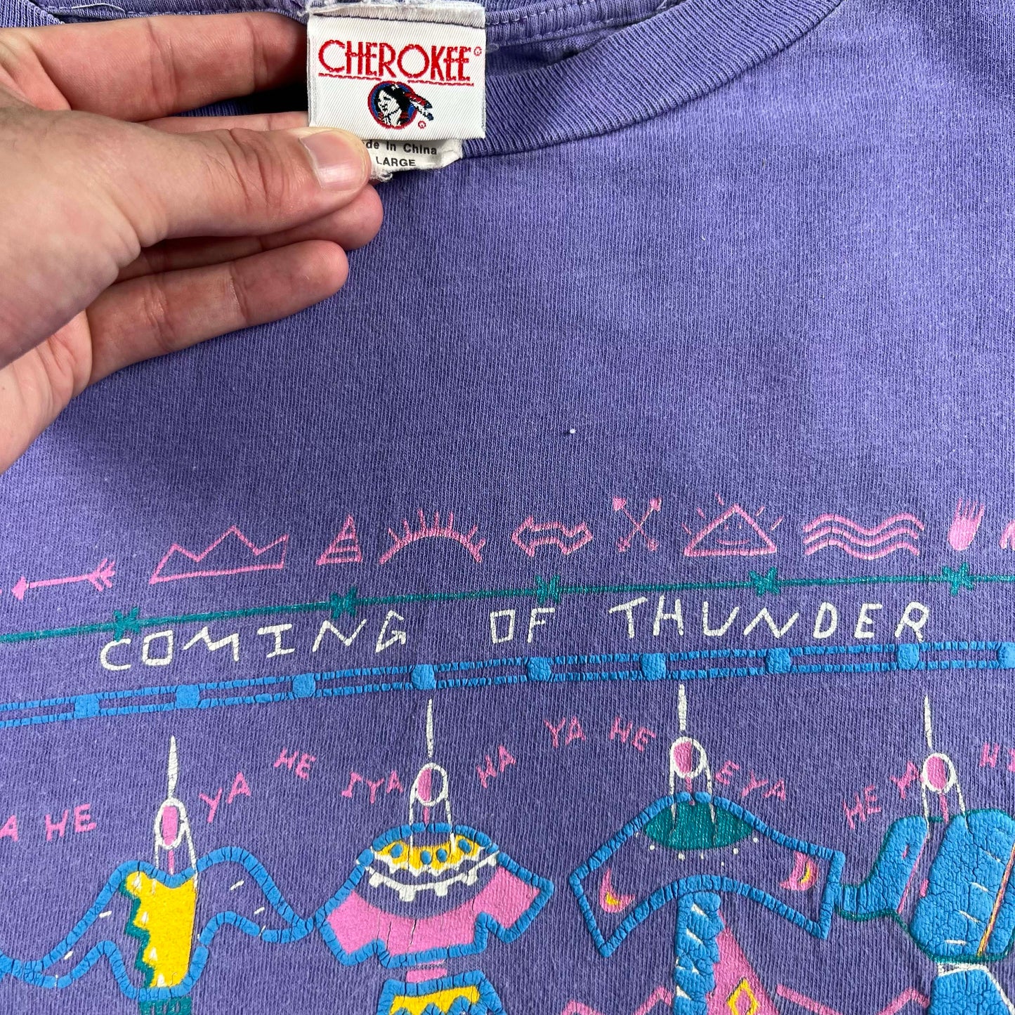 90s Cherokee 'The Coming of Thunder' Tee- M