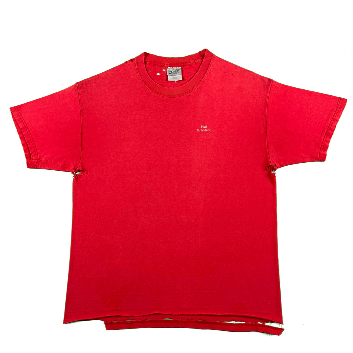 00s Sun Faded & Safety Pinned Grandson Tee- L