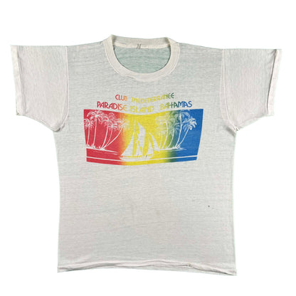 60s Paper Thin Paradise Island Bahamas Club Tee- M