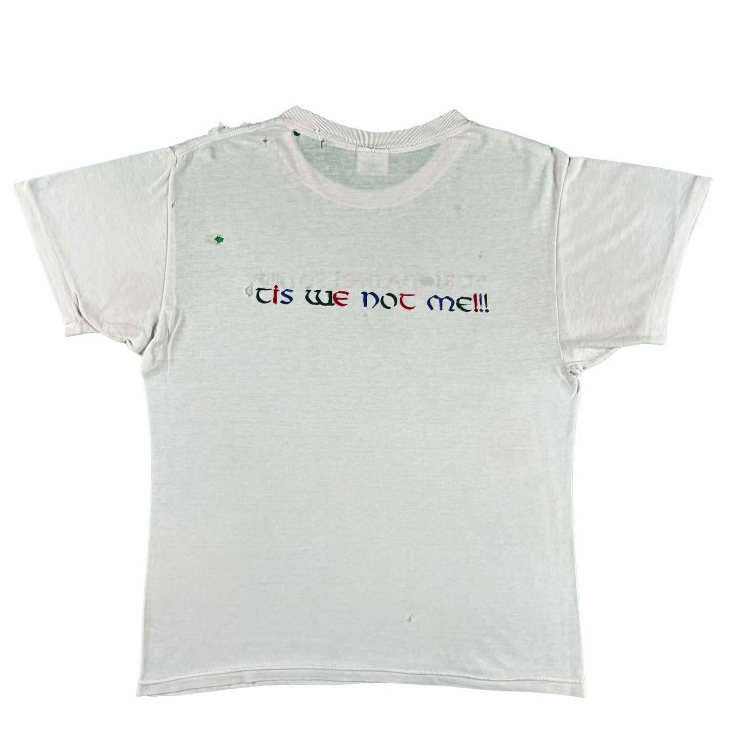 90s Paper Thin Holey 'We not Me!!!' Tee- S