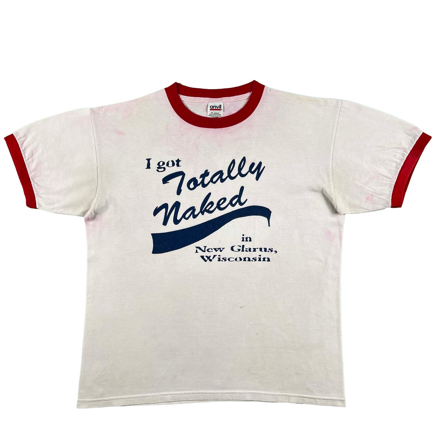 00s I Got Totally Naked in New Glarus WI Tee- M