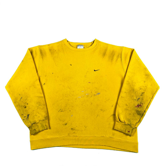 90s Nike Golden Yellow Painter's Sweatshirt- XL