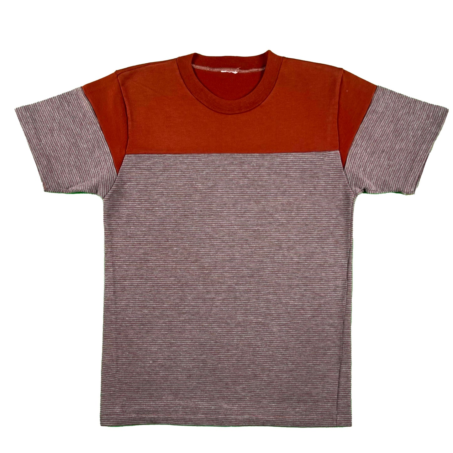 70s Color Block Striped Tee- M