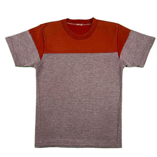 70s Color Block Striped Tee- M