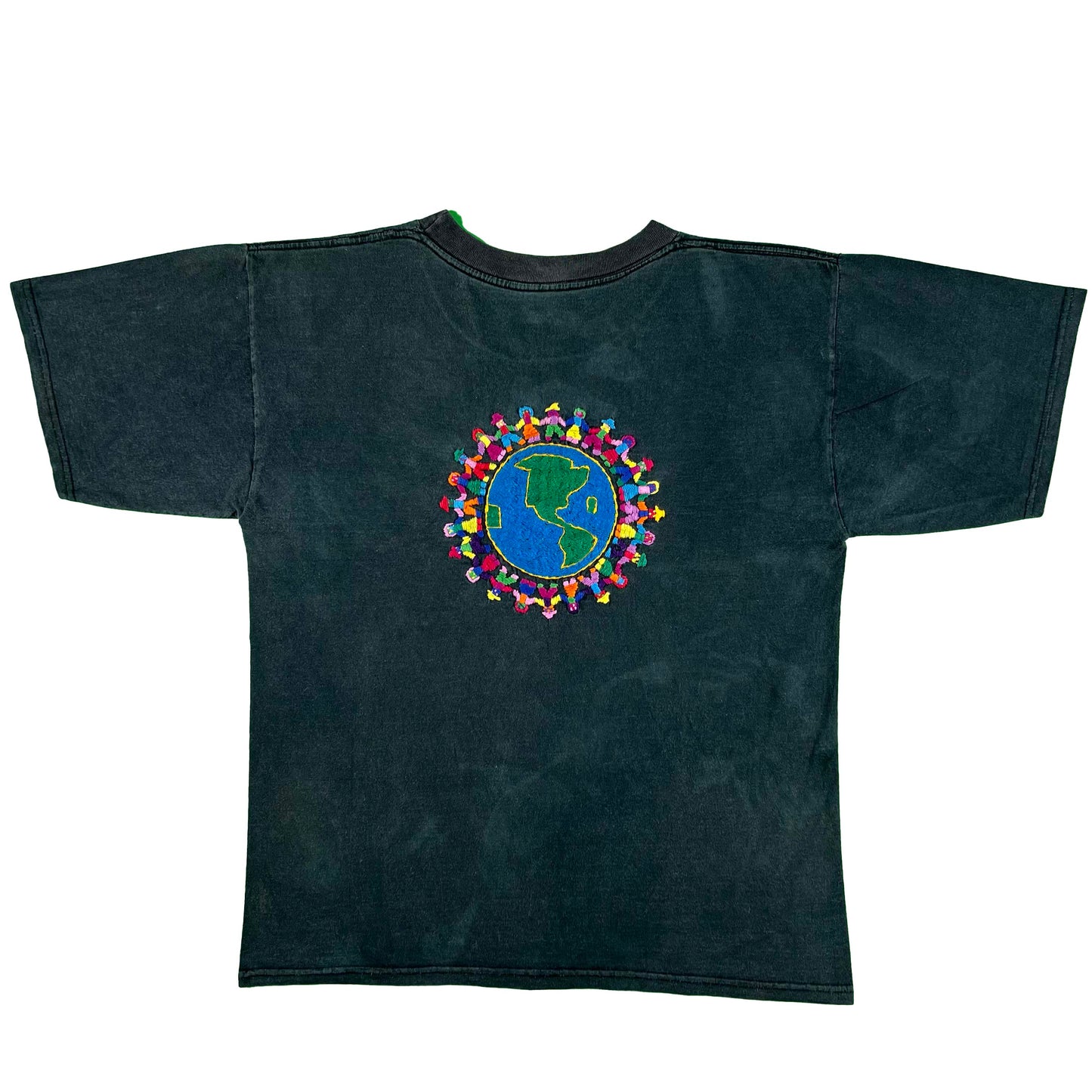 90s Hand Stitched World Love Tee- L