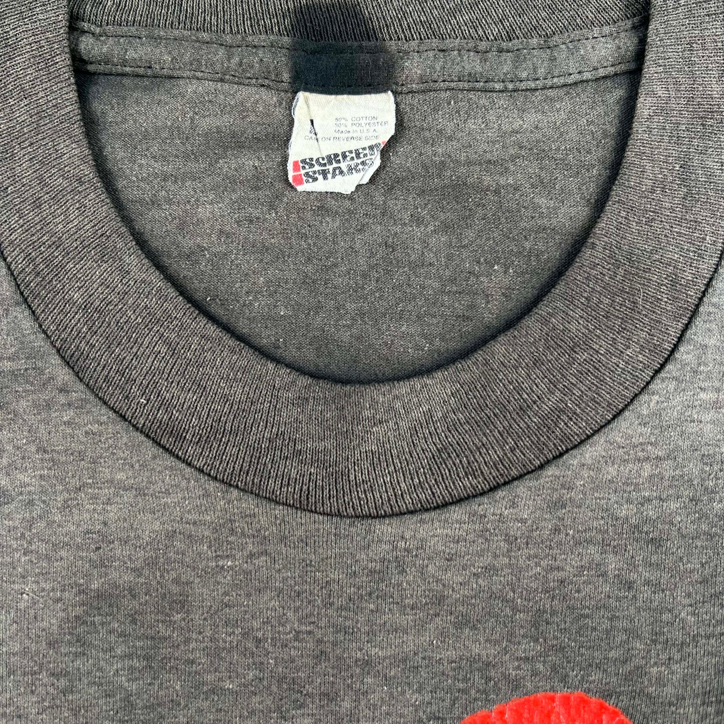 80s Super Sun Faded Black D.A.R.E. Tee- L