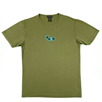 00s Olive Green Banana Republic Graphic Tee- M