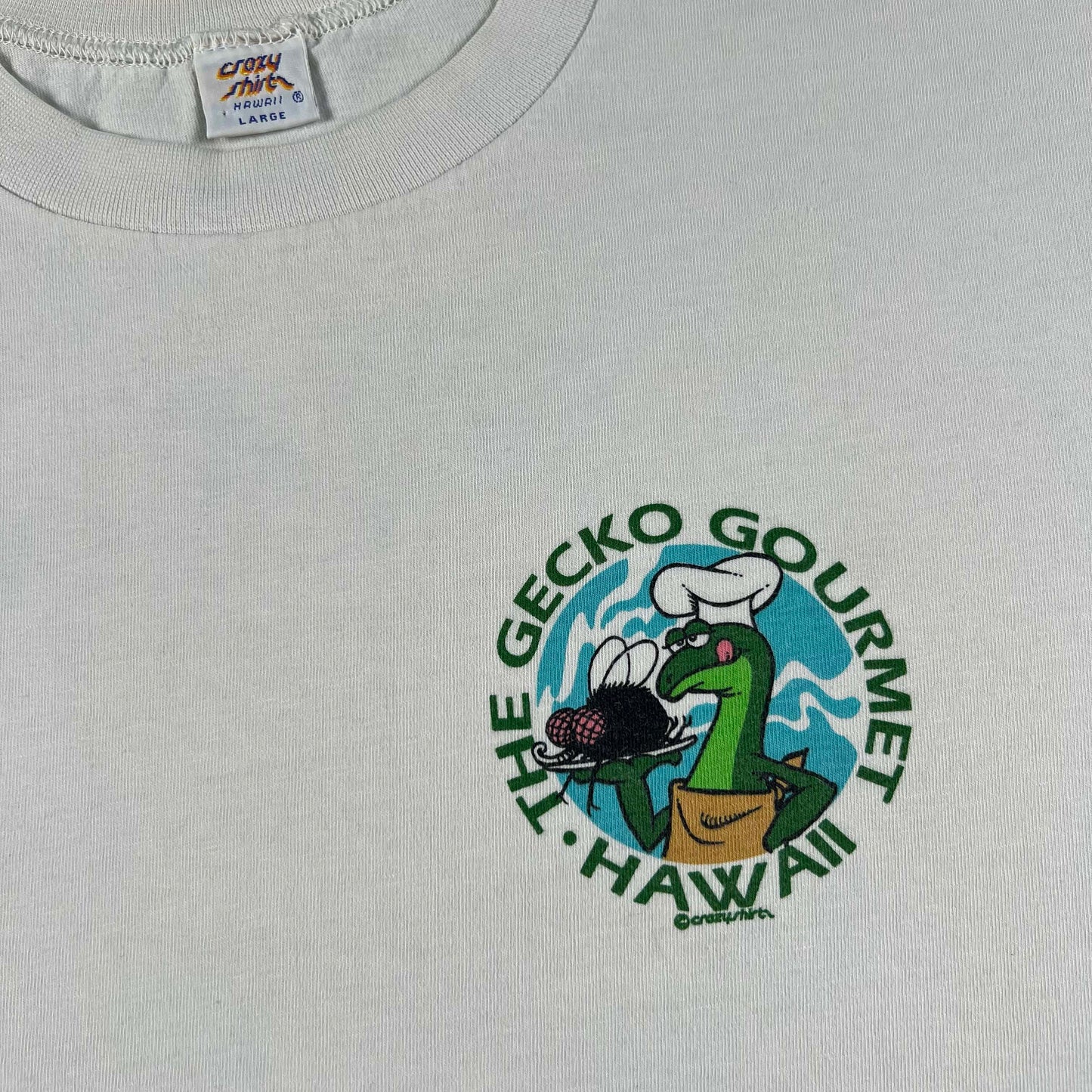 90s Crazy Shirts Gecko Gourmet Tee- L