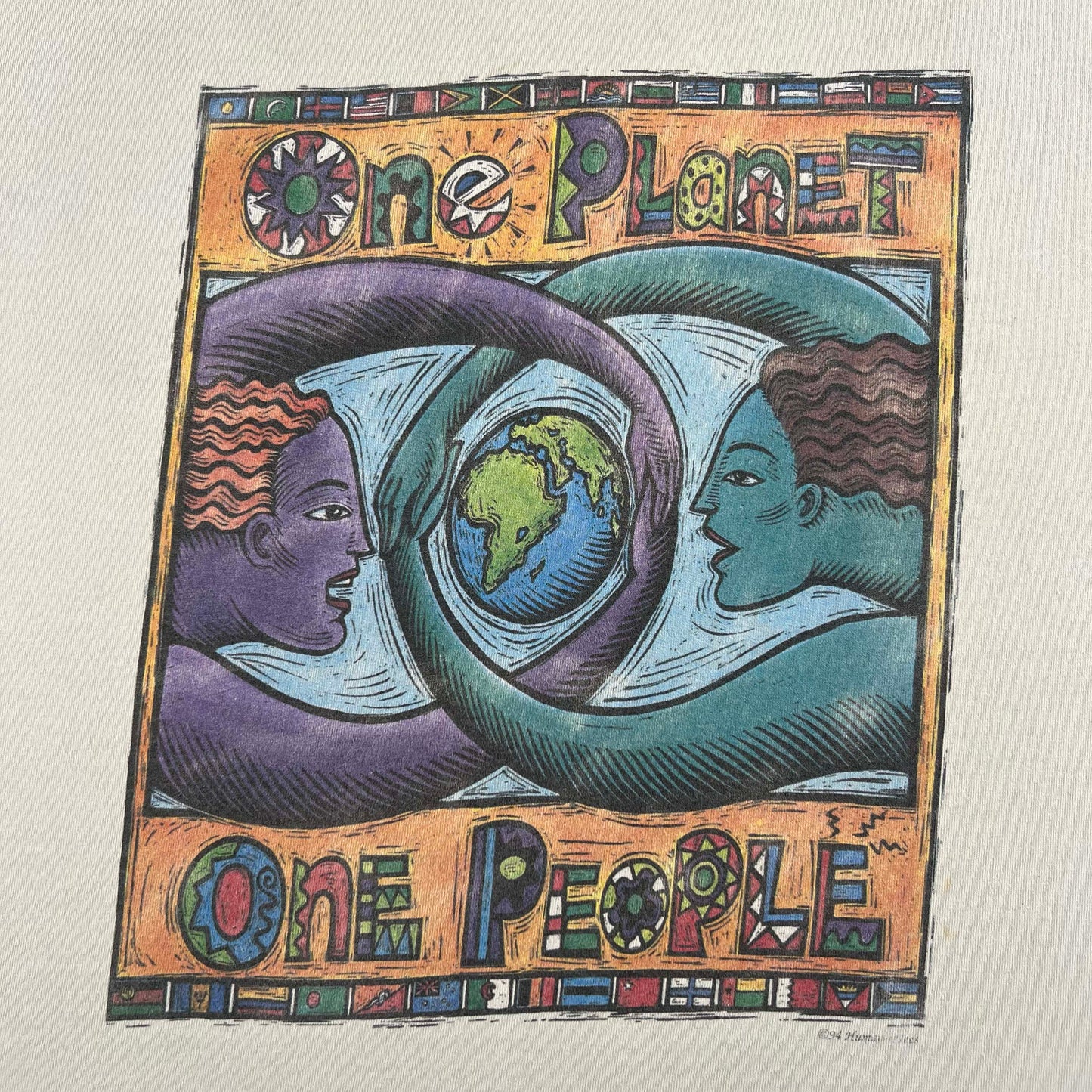 90s One Planet, One People Tee- XL