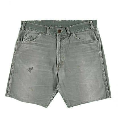 70s Levi's Moss Green Cotton Shorts- 33x7.5
