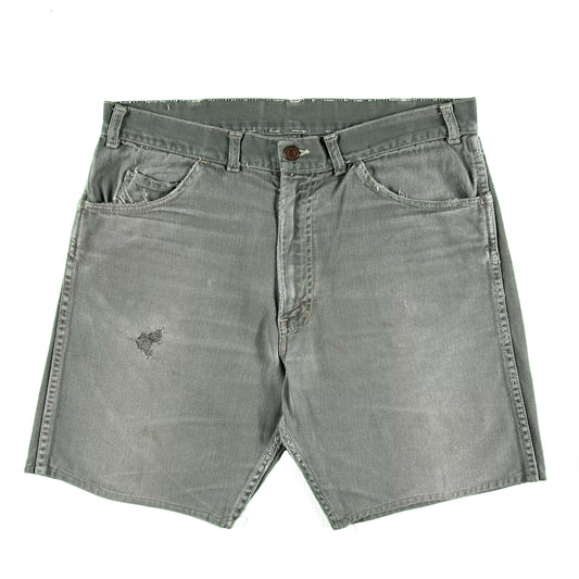70s Levi's Moss Green Cotton Shorts- 33x7.5