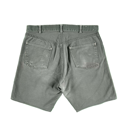 70s Levi's Moss Green Cotton Shorts- 33x7.5
