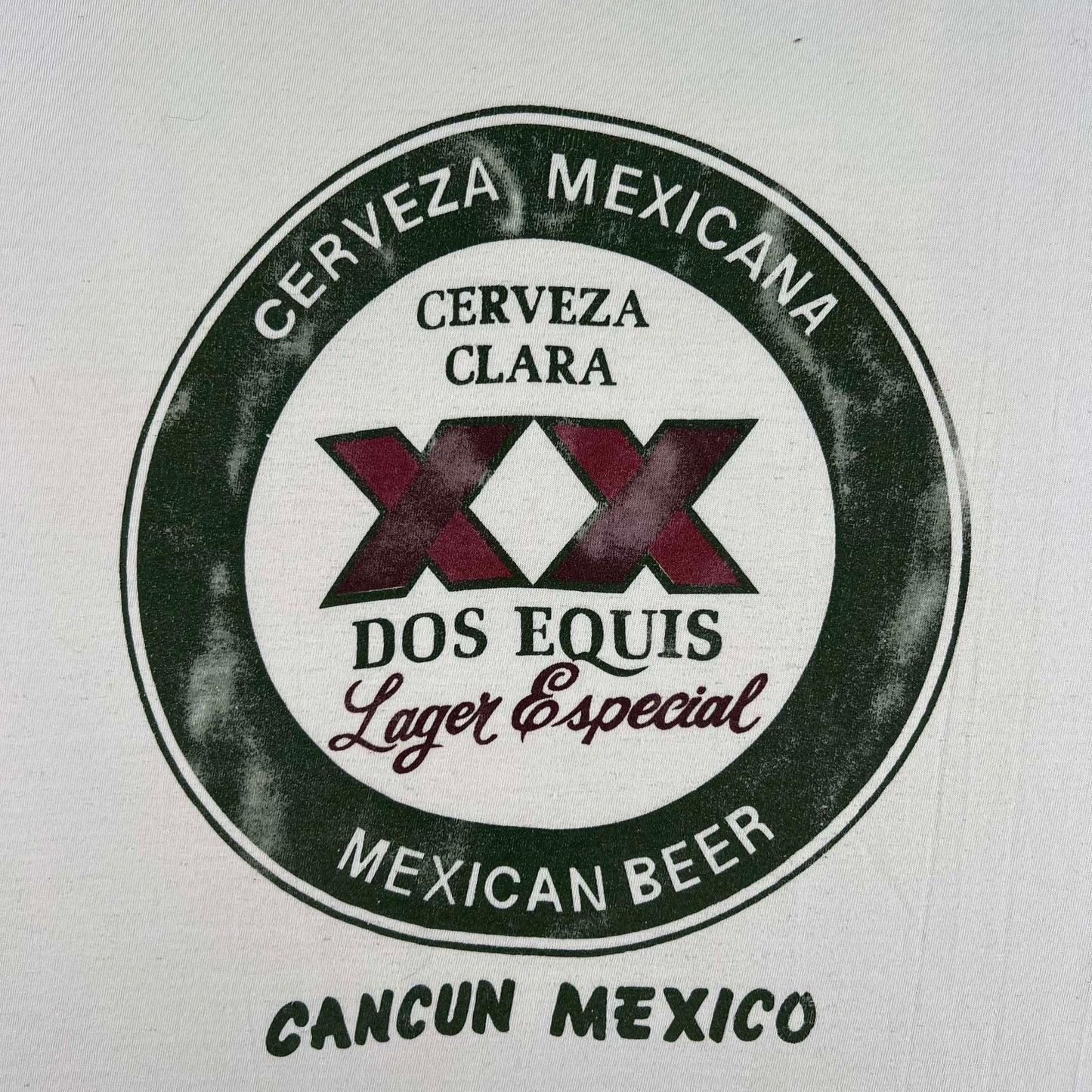 90s Cancun Dos Equis Cerveza Tee- L
