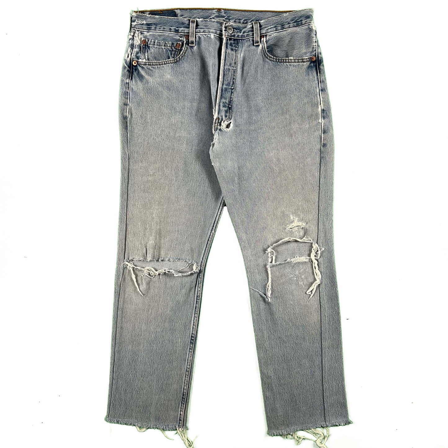 90s Levi's Thrashed Raw Hem 501 Denim- 32x27