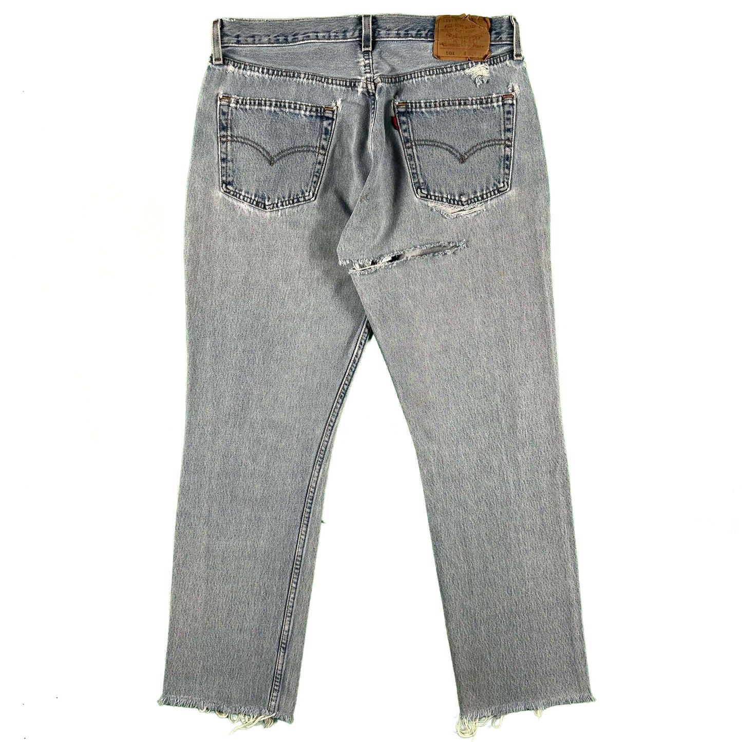 90s Levi's Thrashed Raw Hem 501 Denim- 32x27