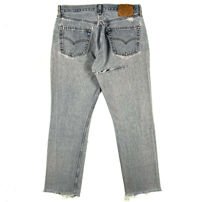90s Levi's Thrashed Raw Hem 501 Denim- 32x27