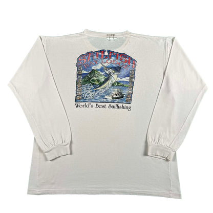 00s Perfectly Worn 'World's Best Sailfishing' Long Sleeve Tee- XL