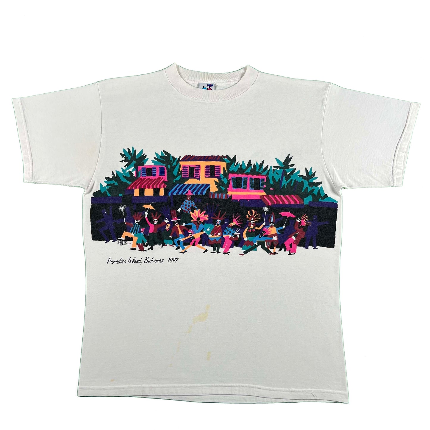 90s Paradise Island Bahamas Tee- XL