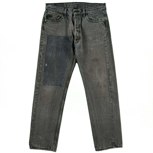 90s Faded Black Double Front Levi's 501 Denim- 32x29