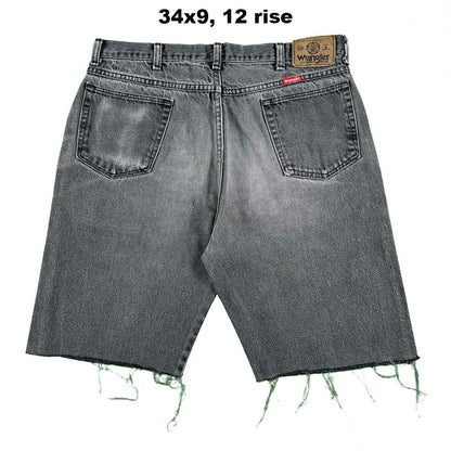 Vintage Wrangler Black Cut Off Denim Shorts- SELECT PAIR