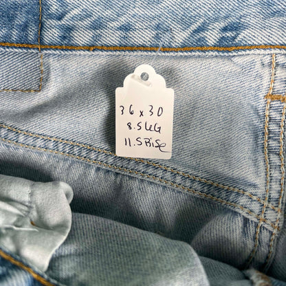 90s Levi's 501 Light Wash Repaired Denim- 36x30