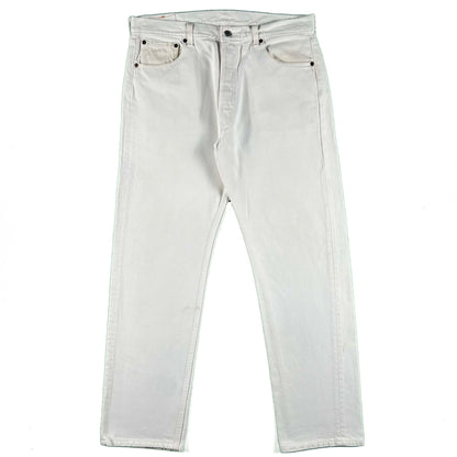 90s White Levi's 501 Denim- 35x31