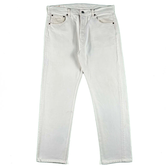 90s White Levi's 501 Denim- 35x31
