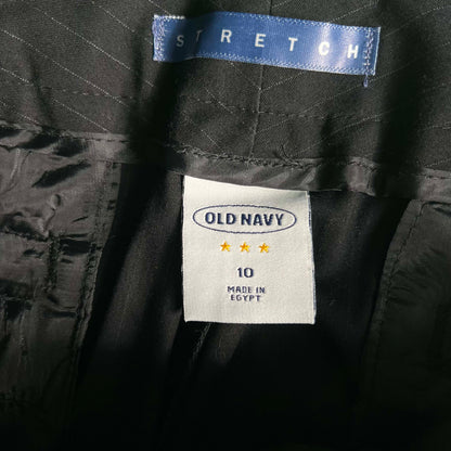 2005 Old Navy Black Pinstripe Charm Trousers- 34x31.5