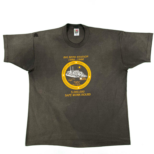 90s Sun Faded Black Tampa Electric Company Tee- XL