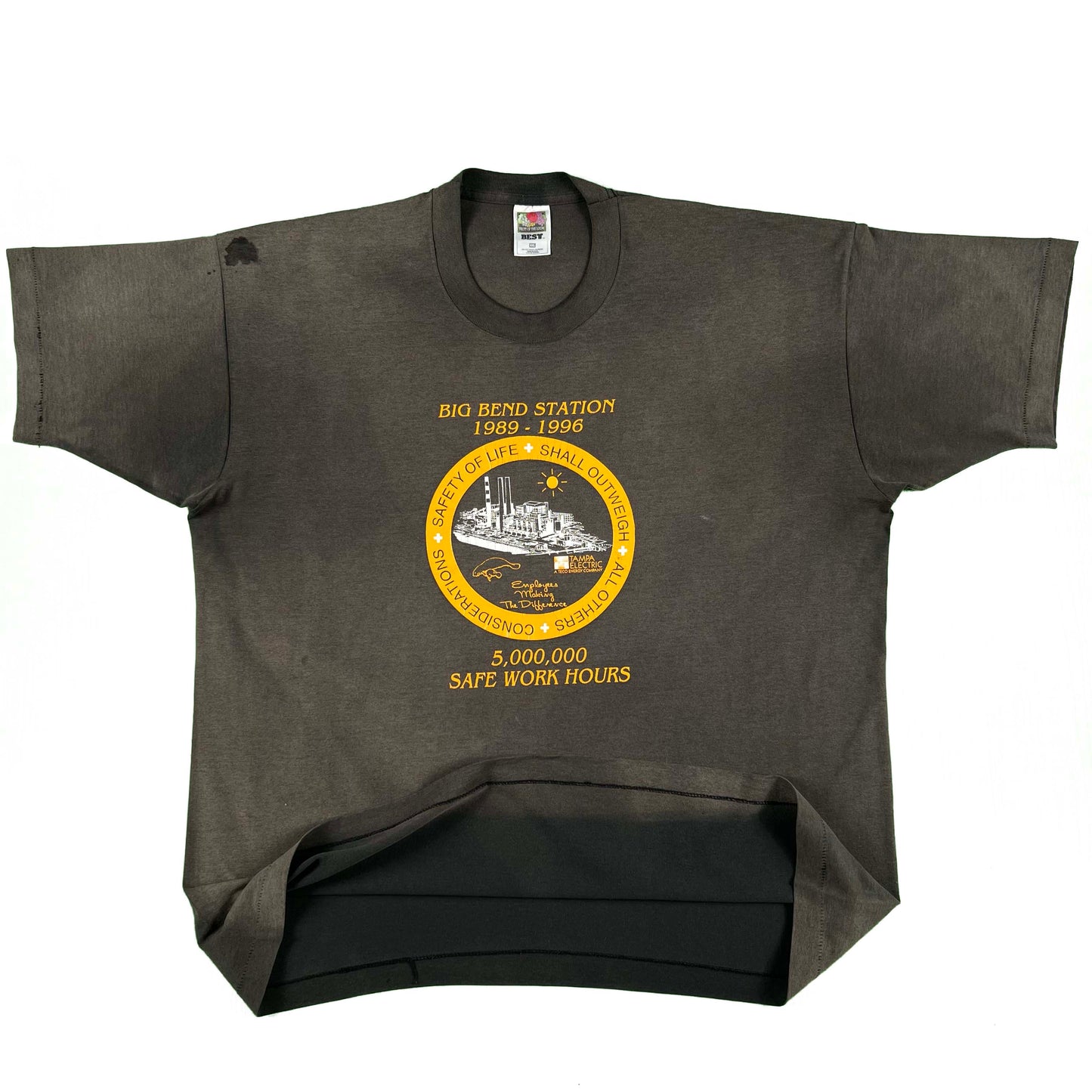 90s Sun Faded Black Tampa Electric Company Tee- XL