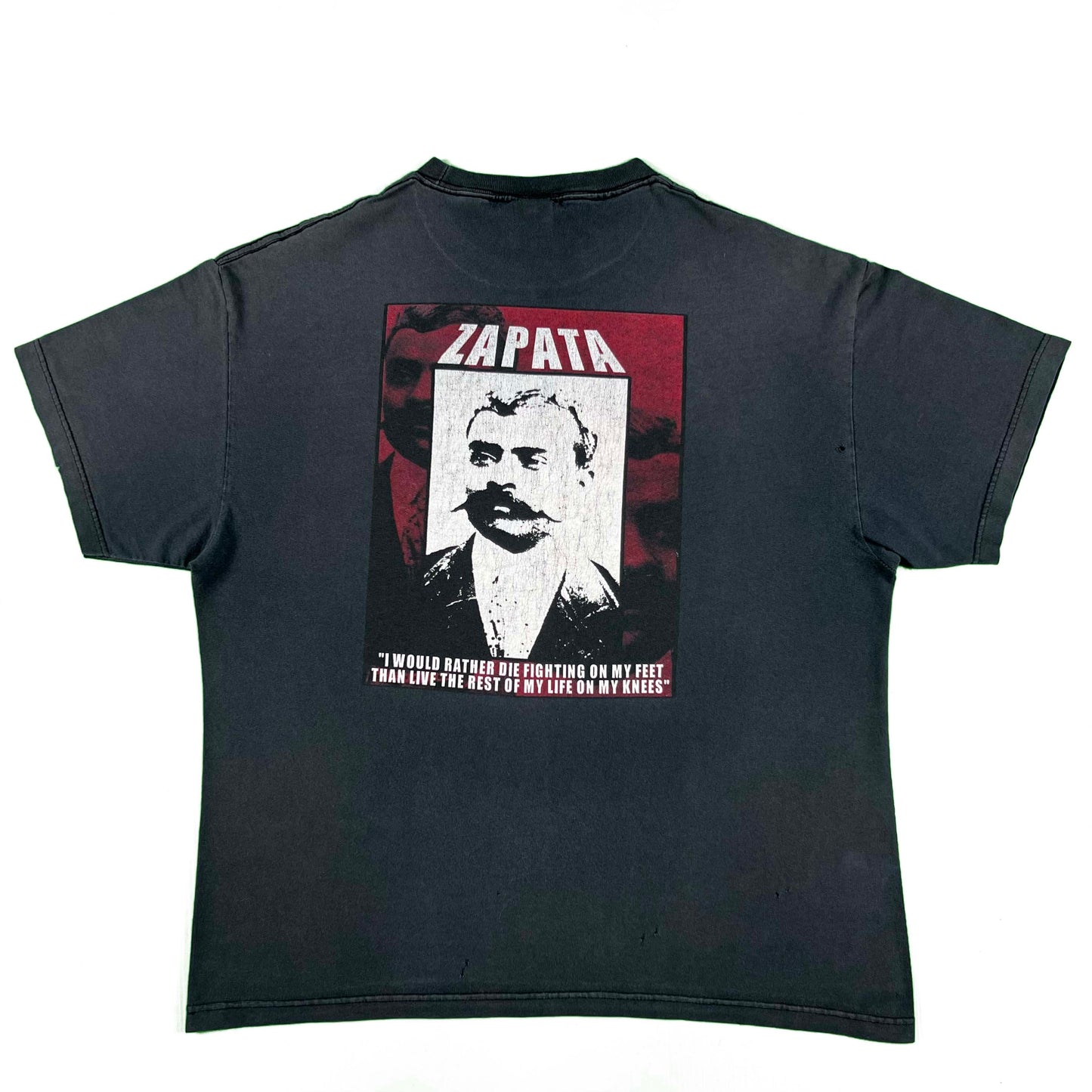 90s/00s Sun Faded Black Emiliano Zapata Tee- XL