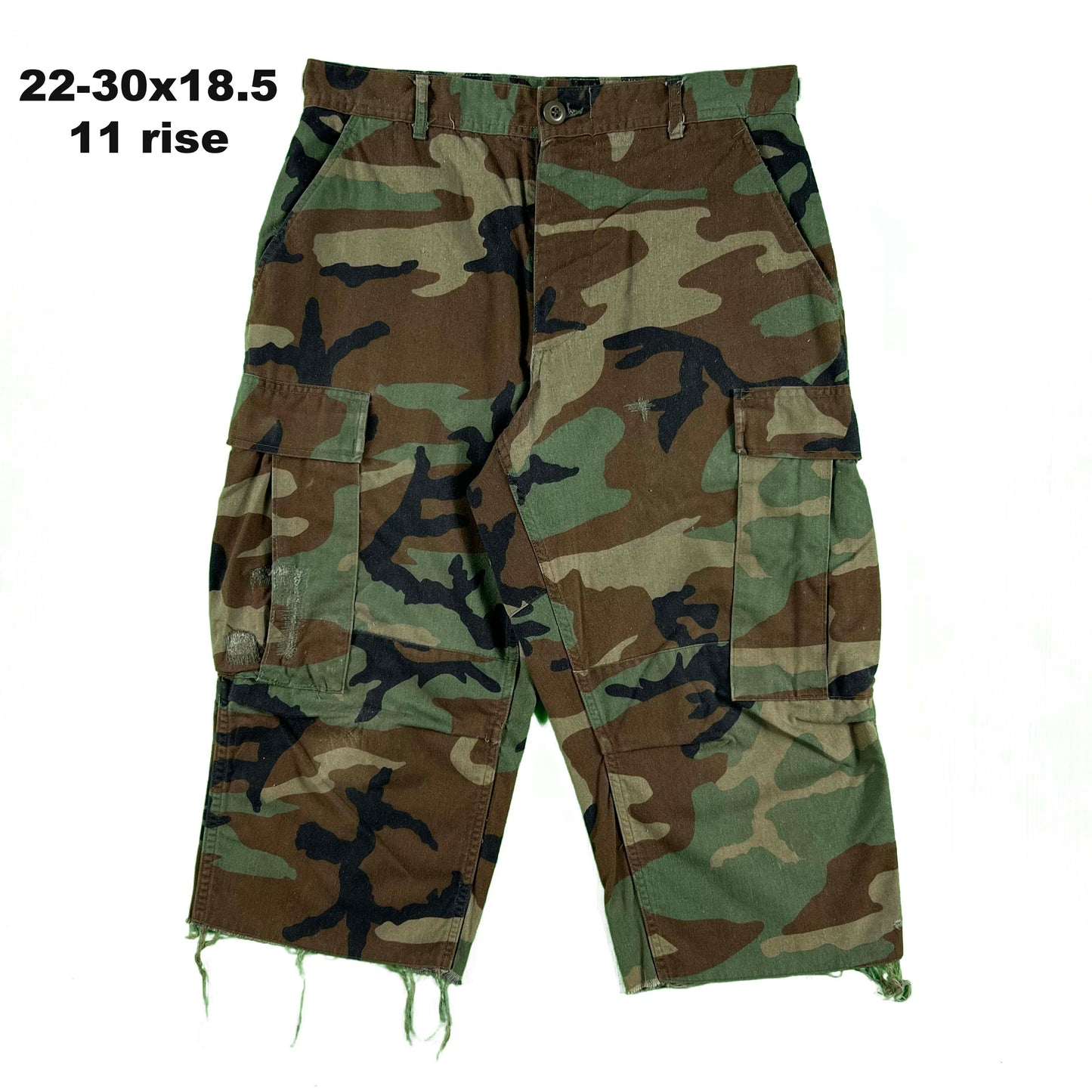 Vintage Chopped Baggy Army Camo Cargo Shorts- SELECT PAIR