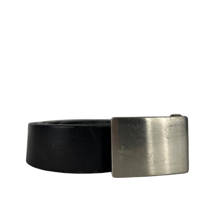 00s Gap Shiny Buckle Black Leather Belt- 32"-36"