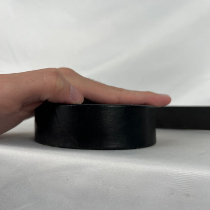 00s Gap Shiny Buckle Black Leather Belt- 32"-36"