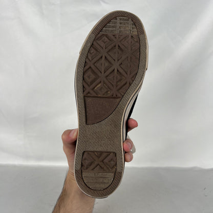 Faded Black Double Tongue Converse- M's 9, W's 10.5