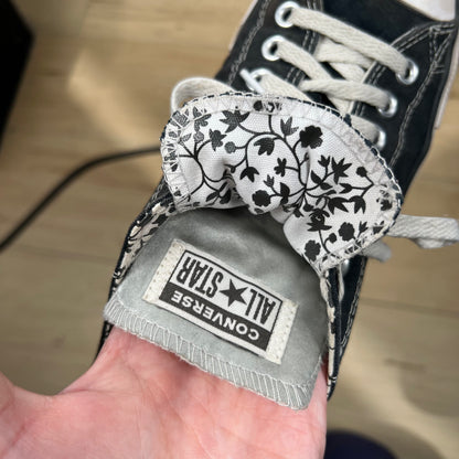 Faded Black Double Tongue Converse- M's 9, W's 10.5