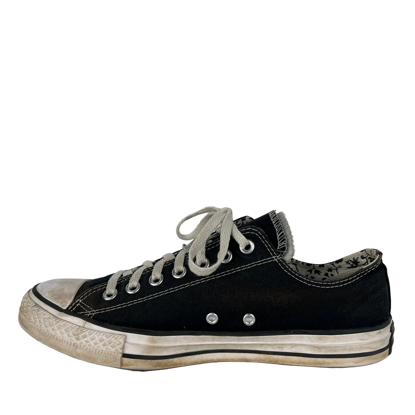 Faded Black Double Tongue Converse- M's 9, W's 10.5