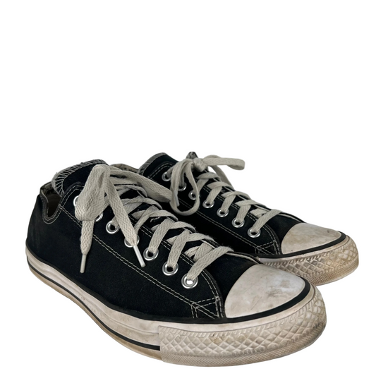 Faded Black Double Tongue Converse- M's 9, W's 10.5