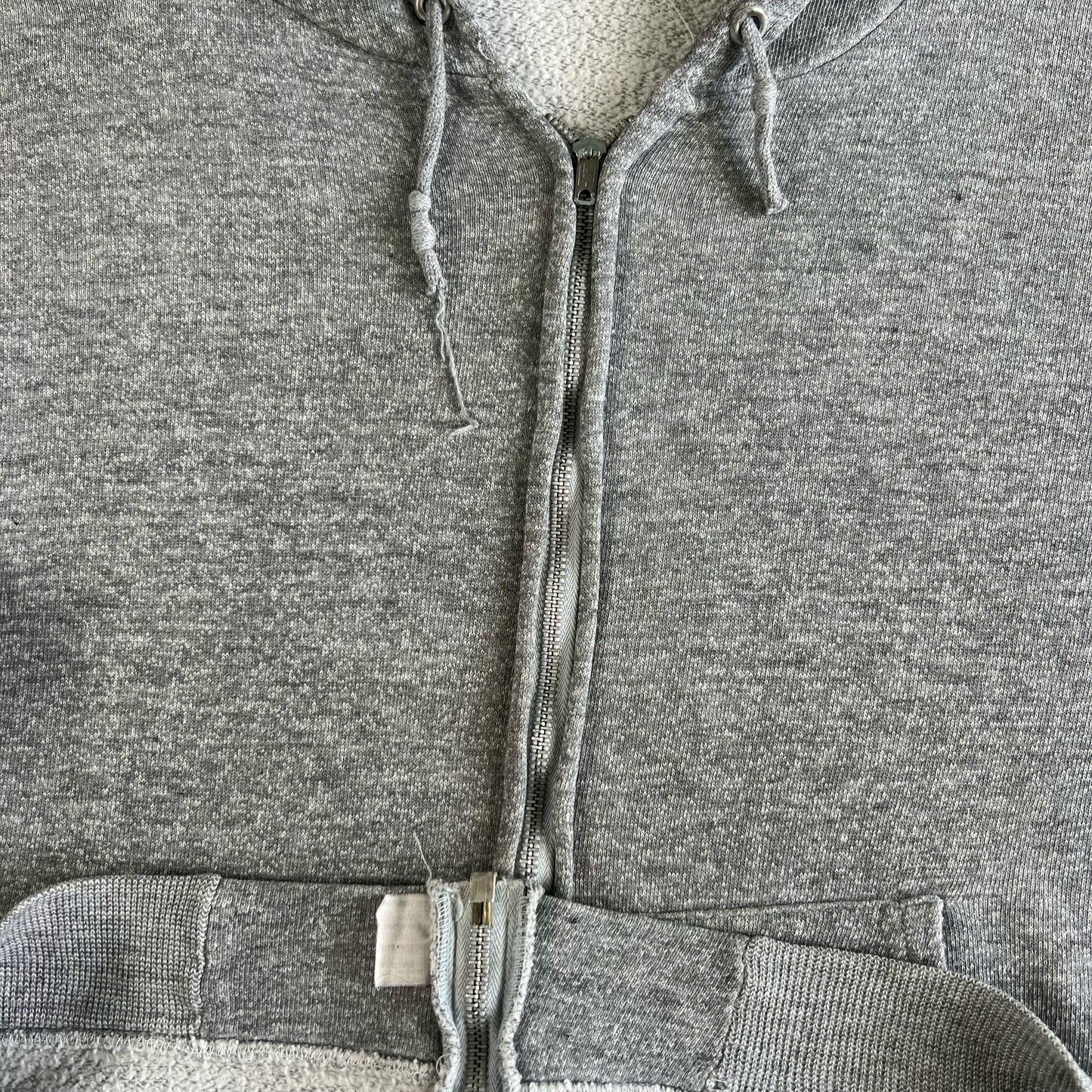 Vintage Blank Grey Zip Up Hoodie- M,L,XL,XXL