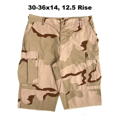 Vintage Chopped Camo Baggy Shorts- SELECT PAIR