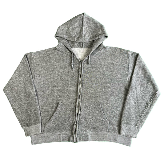 Vintage Blank Grey Zip Up Hoodie- M,L,XL