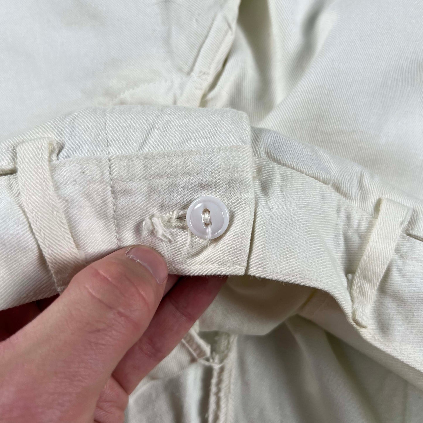 40s/50s White Cotton Sailor Pants- SELECT PAIR