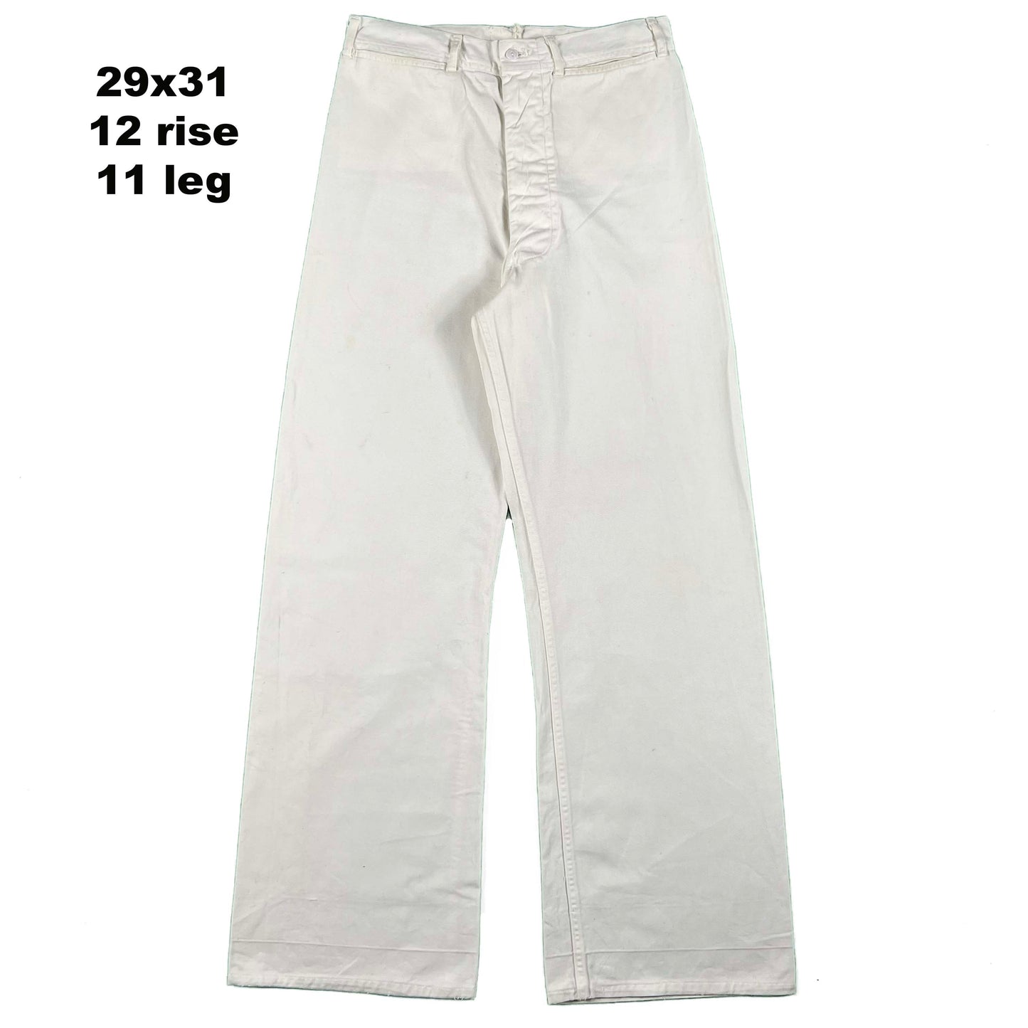 40s/50s White Cotton Sailor Pants- SELECT PAIR