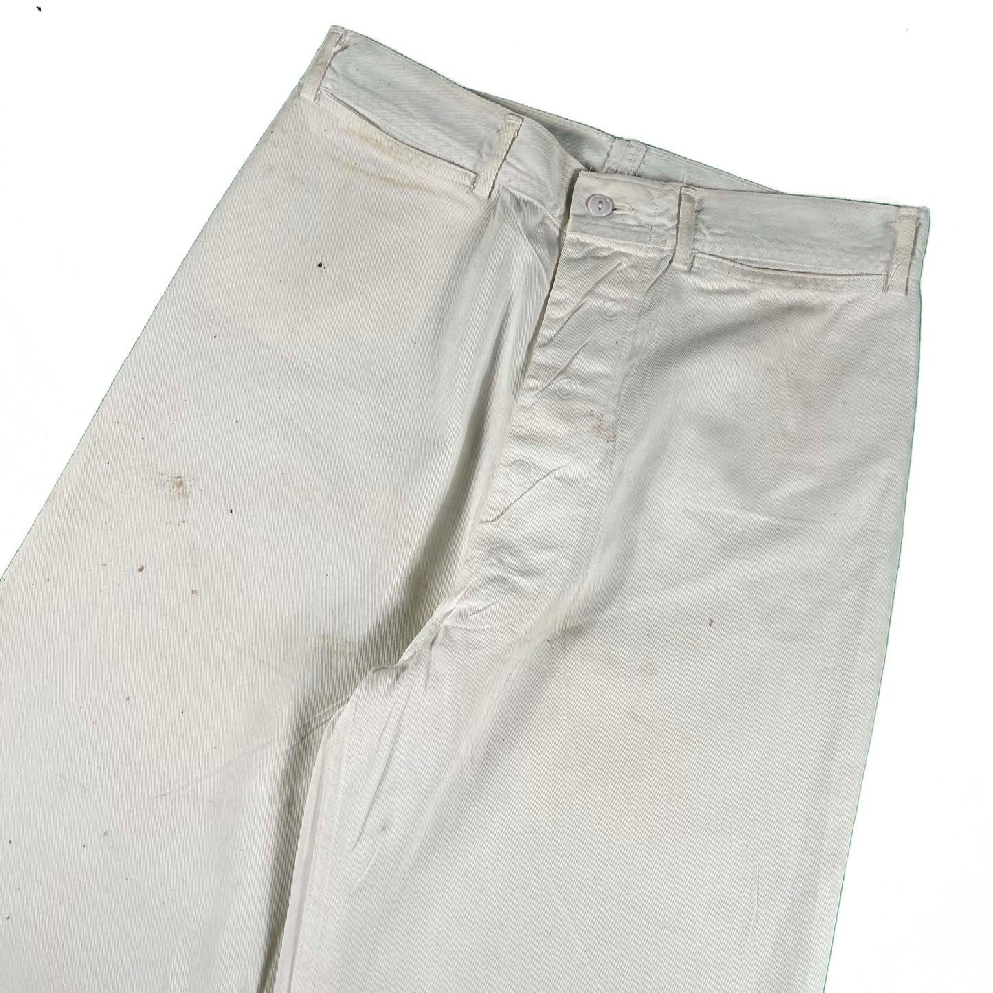 40s/50s White Cotton Sailor Pants- SELECT PAIR