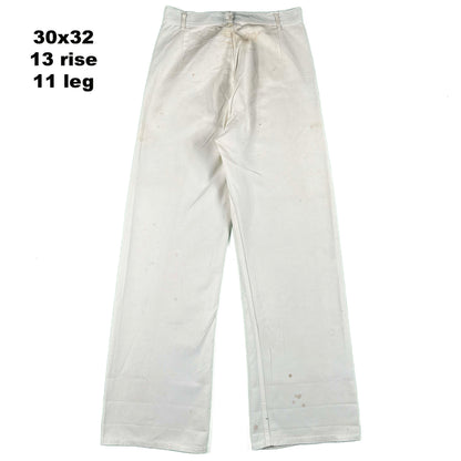 40s/50s White Cotton Sailor Pants- SELECT PAIR