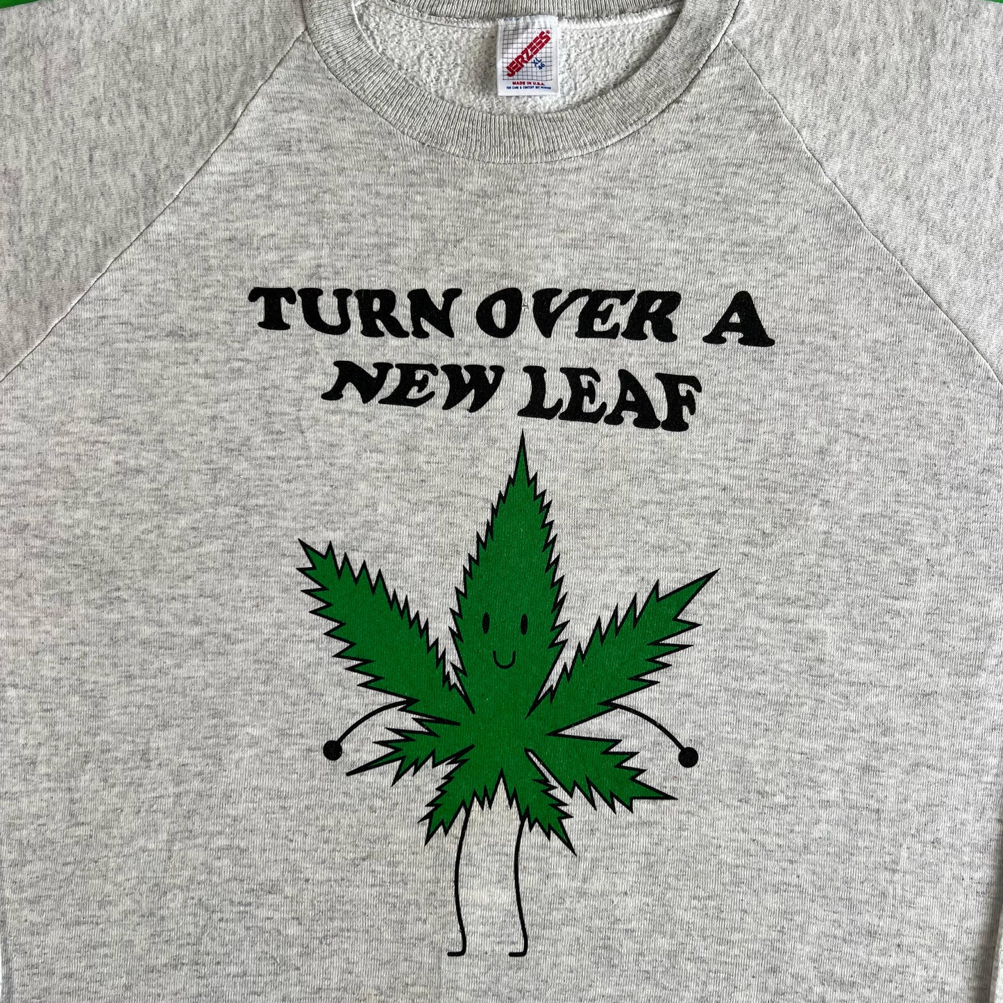 80s Dancing Weed Leaf Sweatshirt- XL