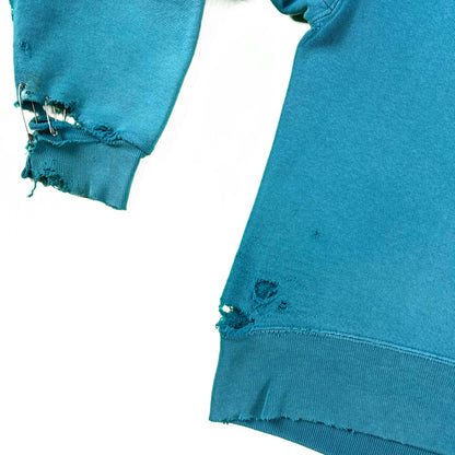 90s Safety Pinned Russell Thrasher Sweatshirt- M